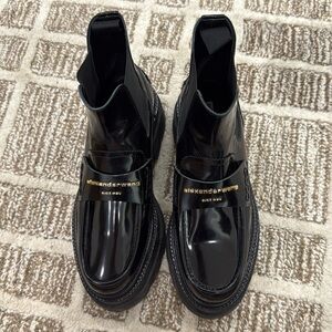 ALEXANDER WANG Logo Chunky Sole Boots